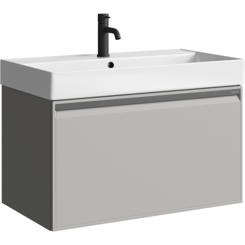 Тумба под раковину Aqwella Y PUR0108ST 80х50 подвесная цвет серый