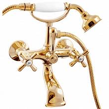 Смеситель для ванны и душа RavSlezak MORAVA RETRO MK159.5/2Z настенный золото
