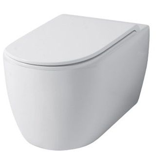 Чаша унитаза подвесная Disegno Ceramica Skip SK005RIM51 цвет белый матовый без сиденья безободковая