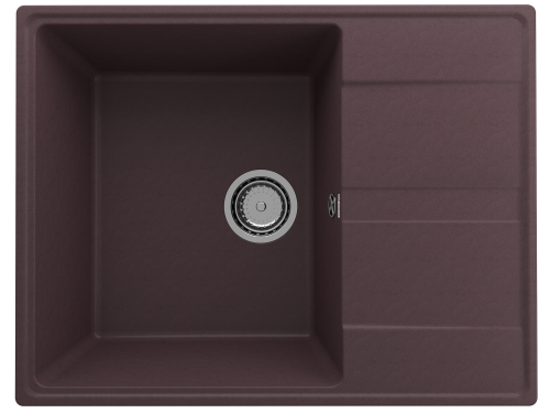 Кухонная мойка Ulgran Quartz Prima 650-06 65х50 цвет коричневый поверхность матовая