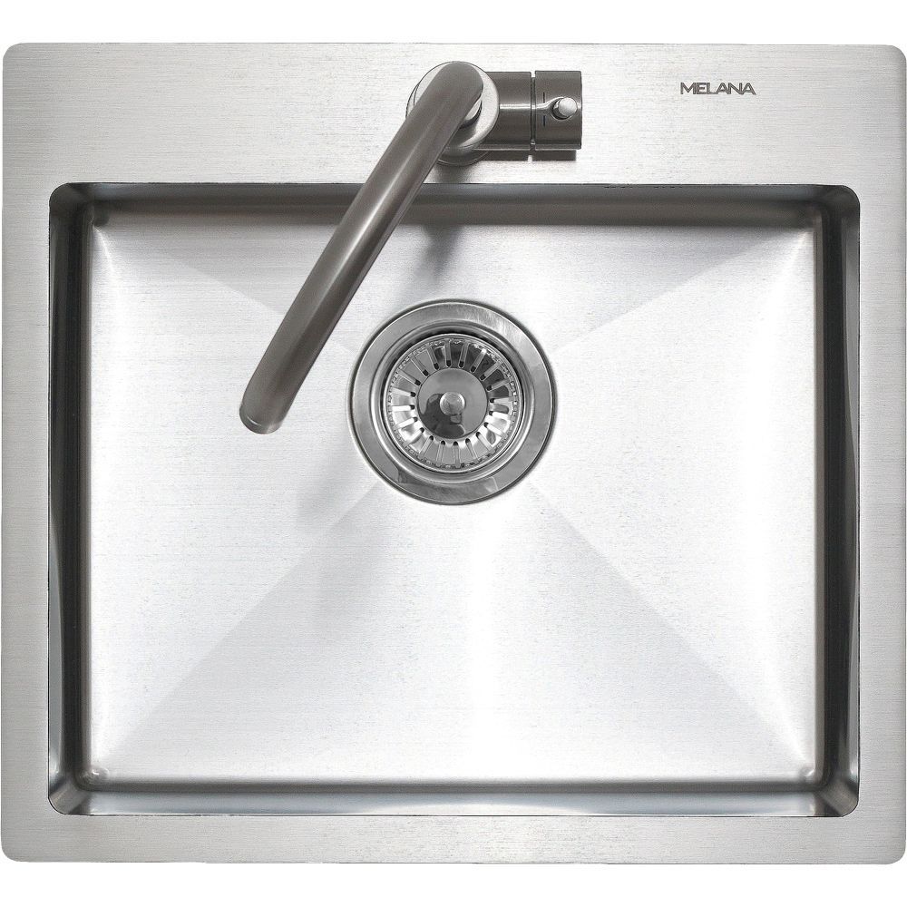 Кухонная мойка Melana ProfLine MLN-R48544H 50х45 цвет серый поверхность матовая