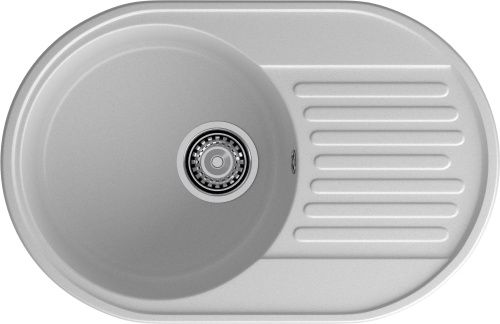 Кухонная мойка Granfest Quarz 18 серый 75х50 цвет серый поверхность матовая
