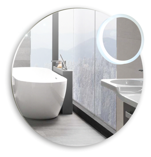 Зеркало с подсветкой Azario SATELLIT LED-00002484 100х100 подвесное