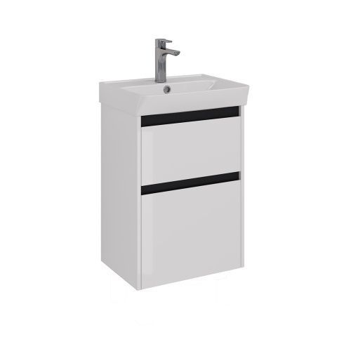 Тумба под раковину LeMark Combi LM03C50T-black 50х30 напольная цвет белый