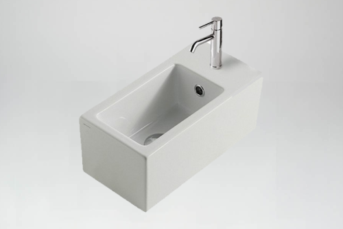 Раковина из сантехнического фарфора Galassia Plus Design 6030M 50х20 накладная цвет белый 1 отверстие под смеситель