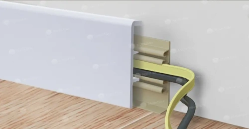 Напольный плинтус Alpine Floor Rico Concept RC 80000 Белый толщина 2 см 2200х80