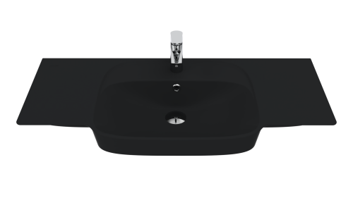 Раковина из сантехнического фарфора Creavit SY100-00SM00E-0000 100х50 накладная цвет черный