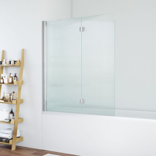 Душевая шторка на ванну Vegas-Glass E2V+E2V NOVO E2V 120 08 Moru L 120х140 стекло рифленое профиль хром ориентация левая