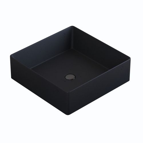 Раковина из искусственного камня Uperwood Square 291020317 40х40 накладная цвет черный