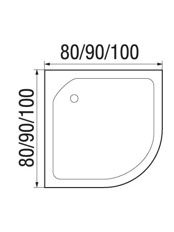 Душевая кабина River NARA LIGHT 10000002912 90х90 четверть круга с крышей ориентация универсальная - фото 3