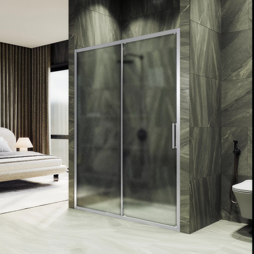 Душевая дверь Maybah Glass MGD-1279-5 100х195 стекло тонированное профиль хром