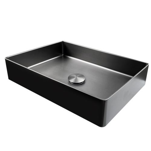 Раковина из нержавеющей стали AltroBagno Astro AltroBagnoAstro001018MtGr 50х40 накладная цвет оружейная сталь