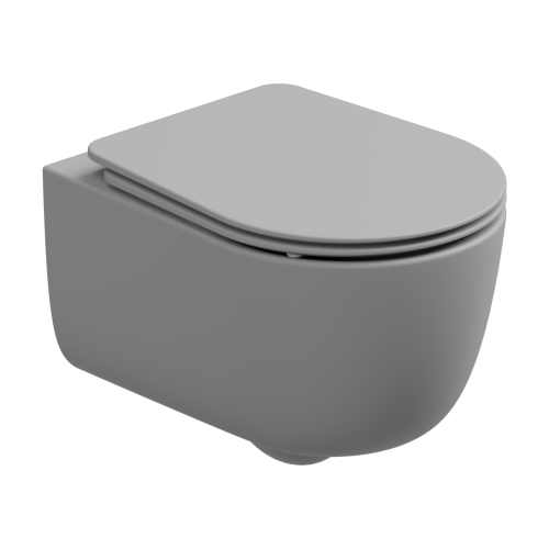 Чаша унитаза подвесная GSG Ceramic Design Hit! HIWCSO033 цвет серый без сиденья безободковая смыв торнадо