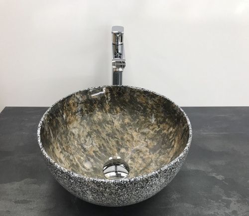 Раковина из сантехнического фаянса CeramaLux 486 30х30 накладная цвет многоцветный без отверстий под смеситель