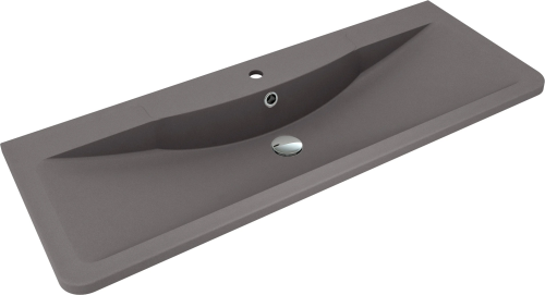 Раковина из искусственного камня Florentina Аллегро 1200 10.020.01200.307 120х50 накладная цвет серый 1 отверстие под смеситель