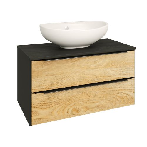 Тумба под раковину Runo Мальта 00-00001099 90х50 подвесная цвет коричневый