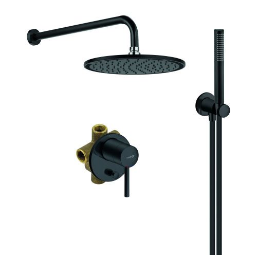 Душевая система Kludi BOZZ 387363976 встраиваемая в стену цвет черный