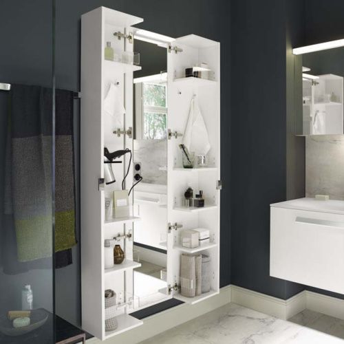 Шкаф-пенал Burgbad Sys30 шкафы HSHD040464 40х180 цвет белый