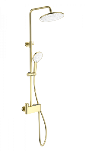 Душевая стойка Wonzon & Woghand Muse WW-B3110-BG настенная цвет золото с термостатом