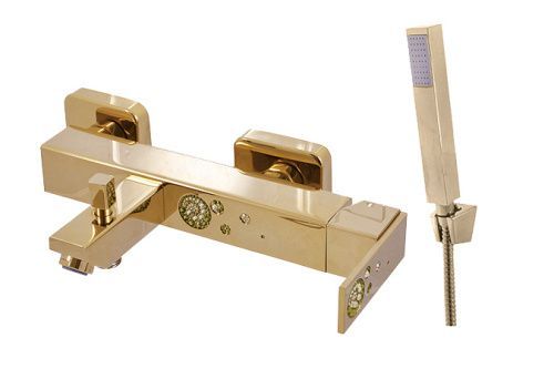 Смеситель для ванны и душа RavSlezak ROYAL ROYAL1054.5/1Z настенный золото