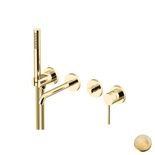 Смеситель для ванны Gattoni CIRCLE TWO 9105/91SG встраиваемый в стену золото