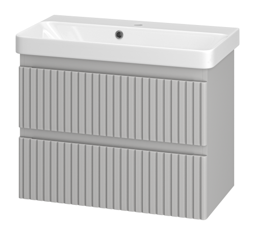 Тумба под раковину Brevita Victory VIC-07070-0302Я 70х40 подвесная цвет серый