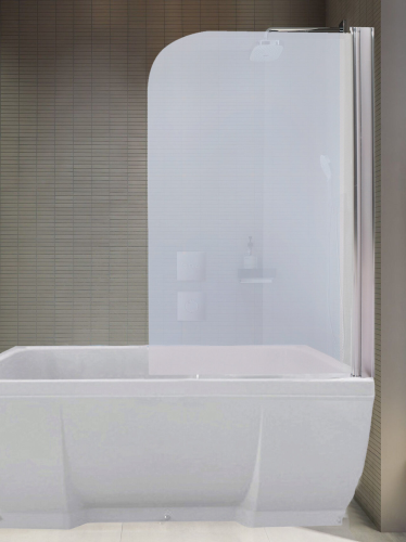 Душевая шторка на ванну River BAIKAL 10000001616 75х130 стекло прозрачное профиль хром ориентация универсальная