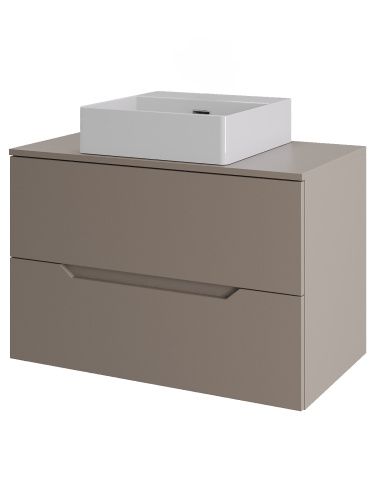 Тумба с раковиной Orange Line Li-70TuLMDF+B04-405W 70х50 подвесная цвет бежевый