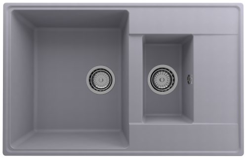 Кухонная мойка Ulgran Quartz Prima 780 1,5 K-05 80х50 цвет серый поверхность матовая