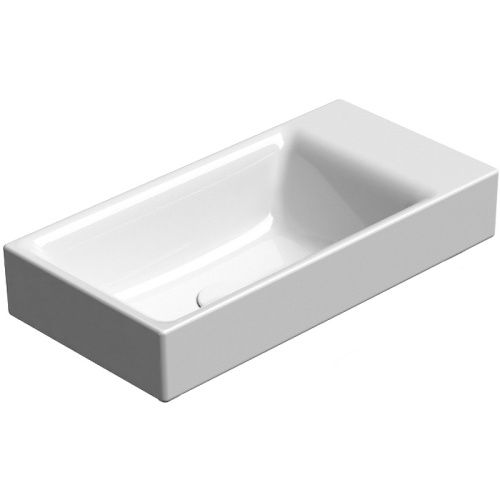 Раковина из сантехнического фаянса GSI Nubes 9637111_УЦ/2 50х30 подвесная цвет белый 1 отверстие под смеситель