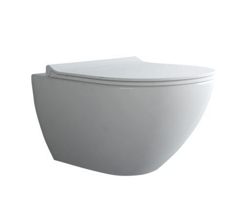 Унитаз подвесной Berges Puma 82126 белый с сиденьем микролифт безободковый каскадный смыв