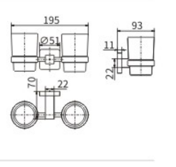 Стакан CeramaLux Quadro 61903 - фото 2