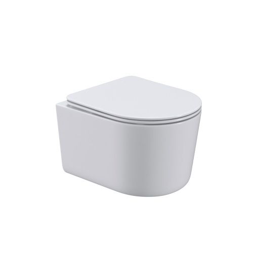 Унитаз подвесной Art&Max Bolzano AM001CHR/SC белый с сиденьем микролифт каскадный смыв