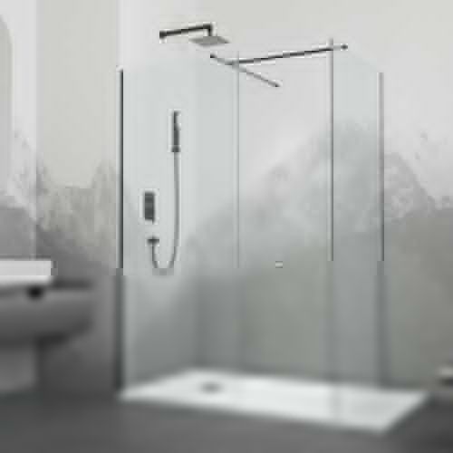 Душевая перегородка RGW Walk In 02122020-11 120х195 стекло прозрачное профиль черный