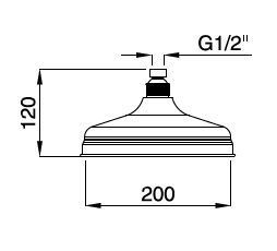 Верхний душ Cezares CZR CZR-U-SP8-20-03/24 20х20 золото - фото 2