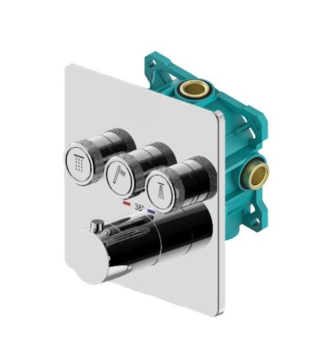 Смеситель для душа Plumberia Selection Psbox KITPSB2903CR встраиваемый в стену хром