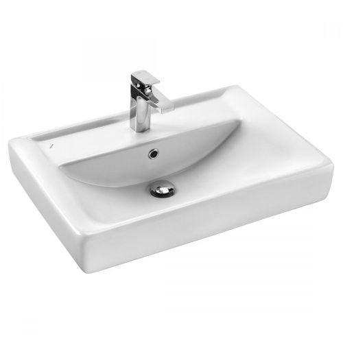 Раковина из сантехнического фарфора Santek Тигода 1WH302083 70х50 встраиваемая цвет белый 1 отверстие под смеситель