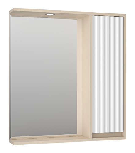 Зеркало-шкаф Brevita Balaton BAL-04075-03-01П 70х80 подвесной цвет белый/бежевый