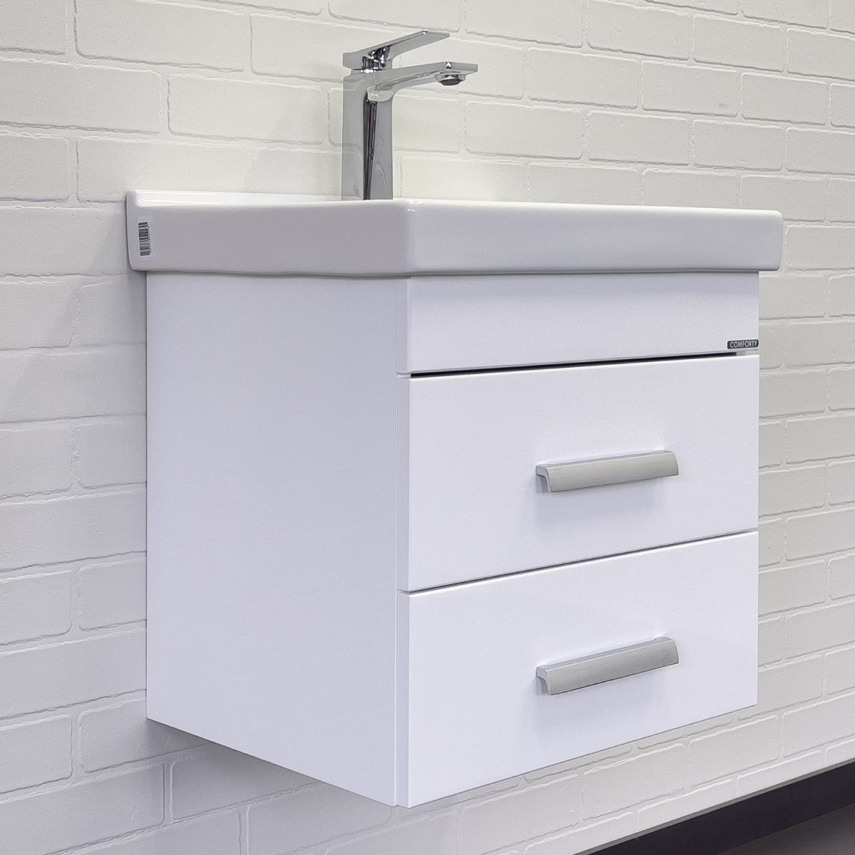Тумба с раковиной Comforty Никосия 00-00018022CF 50х40 подвесная цвет белый