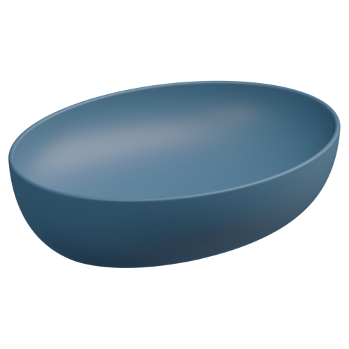 Раковина керамическая GSG Ceramic Design Easy EALAVOV55027 60х40 накладная цвет синий без отверстий под смеситель