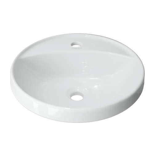 Раковина из сантехнического фарфора Sanita Luxe Art Inside WB.IN/Art/43-C/WHT.G/S1 40х40 встраиваемая цвет белый 1 отверстие под смеситель