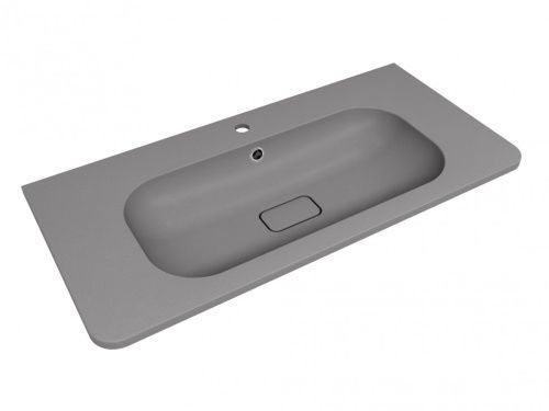 Раковина из искусственного камня Florentina Нева 1000 10.250.01000.307 100х50 накладная цвет серый 1 отверстие под смеситель