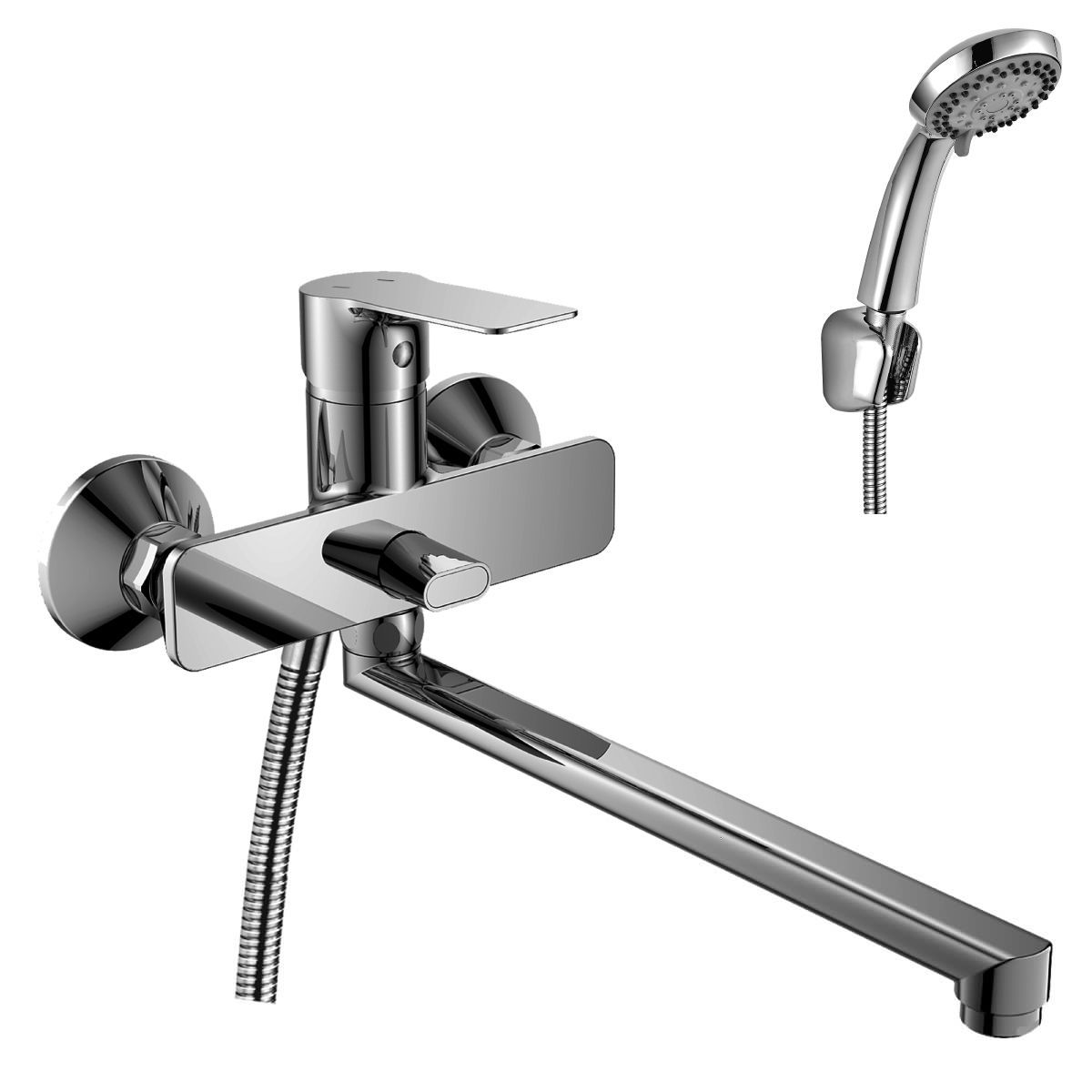 Смеситель для ванны Rossinka RS27 RS27-33 настенный хром