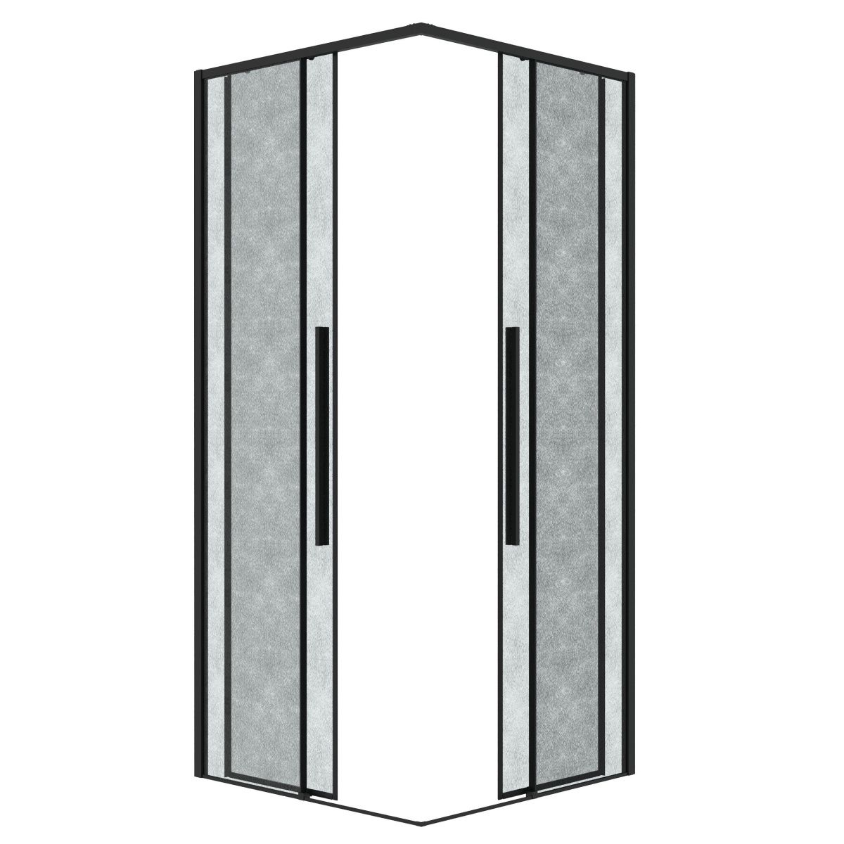 Душевая дверь Grossman Galaxy 1/2.K33.01.70.21.02 70х195 стекло текстурное профиль черный - фото 2