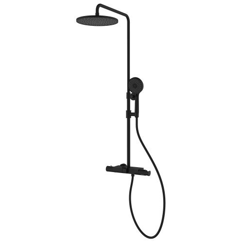 Душевая стойка Azario PIANO AZ-678U87ZA8(PA)-1DA1K17A-JR3A50APA настенная цвет черный с термостатом