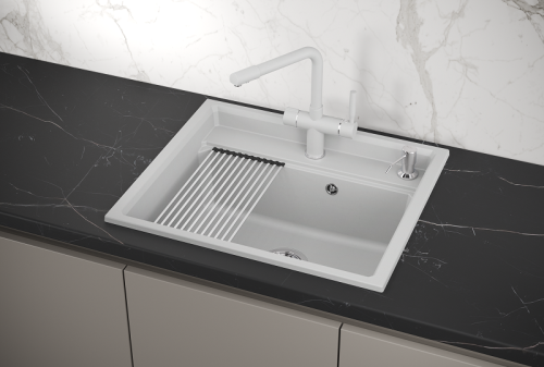 Кухонная мойка Granula Kitchen Space 6003, АРКТИК 60х50 цвет белый поверхность матовая