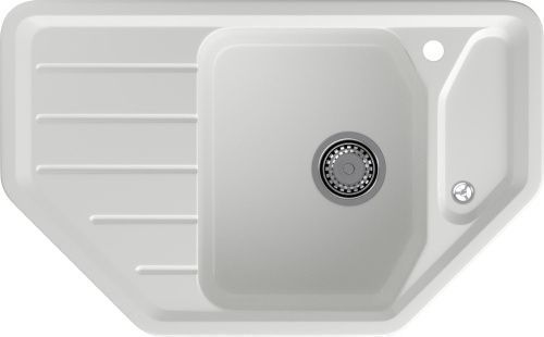Кухонная мойка Granfest Corner C-800E иней 80х50 цвет белый поверхность матовая