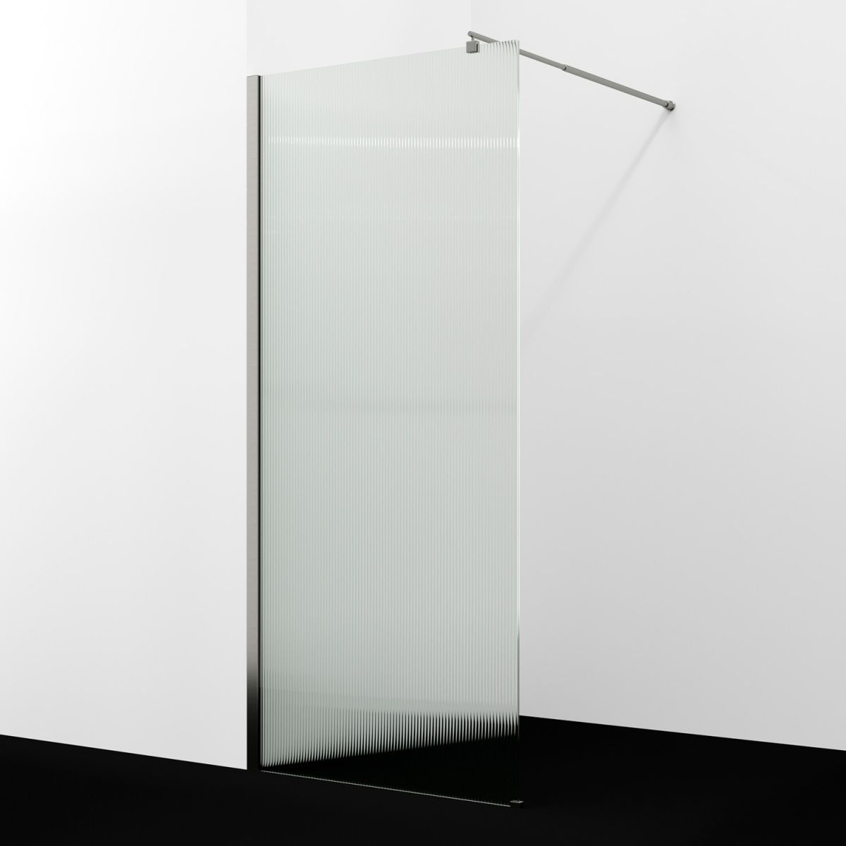 Душевая перегородка Wasserkraft Rur 30W 30W40BN-FL 120х200 стекло рифленое профиль никель