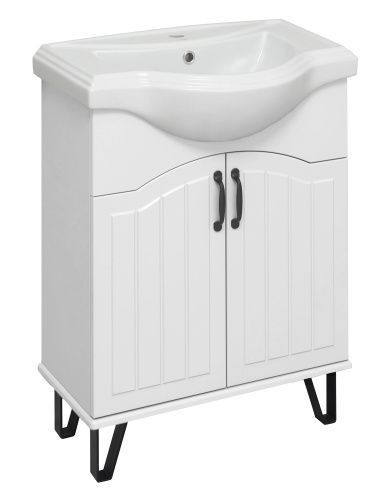 Тумба под раковину Runo Марсель 00-00001200 60х30 напольная цвет белый