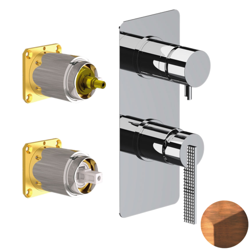 Смеситель для душа Daniel Club ANC612D3KB64 встраиваемый в стену медь